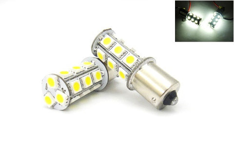 2 pieces of 18 High Power SMD LED PY21W 581 BAU15s Light bulb white
