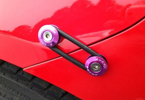 Quick Release Bumper Fender Trunk / Hatch Lid Fastener kit purple