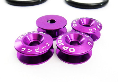 Quick Release Bumper Fender Trunk / Hatch Lid Fastener kit purple