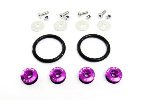 Quick Release Bumper Fender Trunk / Hatch Lid Fastener kit purple