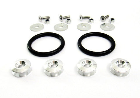 Quick Release Bumper Fender Trunk / Hatch Lid Fastener kit silver