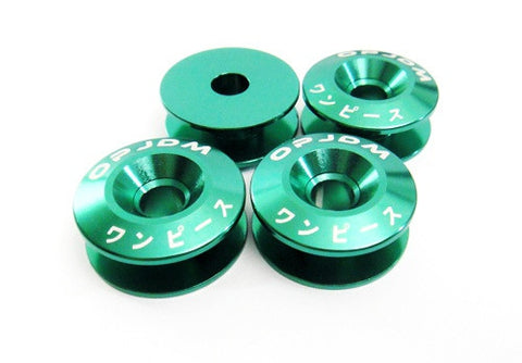 Quick Release Bumper Fender Trunk / Hatch Lid Fastener kit green
