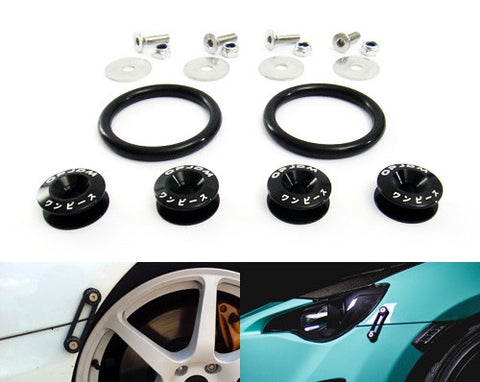 Quick Release Bumper Fender Trunk / Hatch Lid Fastener kit black