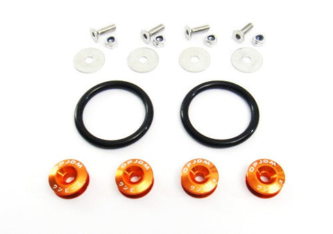 Quick Release Bumper Fender Trunk / Hatch Lid Fastener kit orange