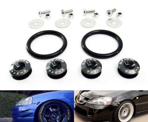 Quick Release Bumper Fender Trunk / Hatch Lid Fastener kit titanium