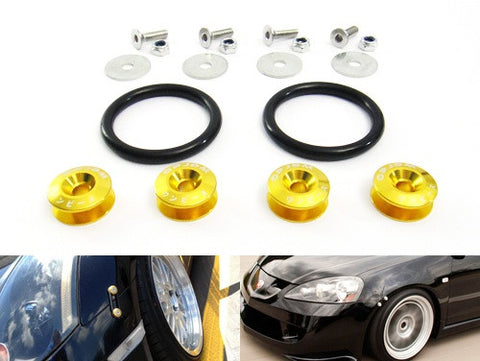 Quick Release Bumper Fender Trunk / Hatch Lid Fastener kit gold