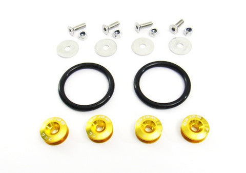 Quick Release Bumper Fender Trunk / Hatch Lid Fastener kit gold
