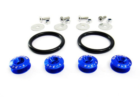Quick Release Bumper Fender Trunk / Hatch Lid Fastener kit blue
