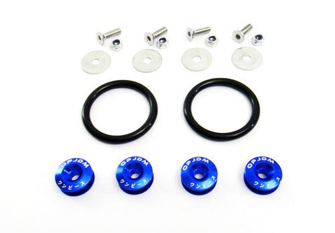 Quick Release Bumper Fender Trunk / Hatch Lid Fastener kit blue