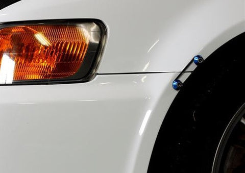 Quick Release Bumper Fender Trunk / Hatch Lid Fastener kit blue