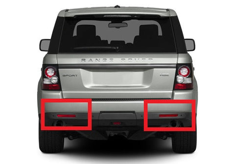 2x LED Bumper Reflector Red lens Tail Brake Light Red Discovery 3 4 LR3 LR4 Range Rover Sport