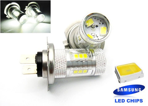 2 pieces of 15 SAMSUNG High Power 2835 SMD LED H7 Light bulb 15W white