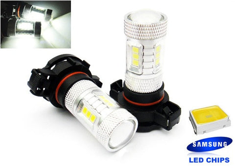 2 pieces of 15 SAMSUNG High Power 2835 SMD LED H16 PS19W 5202 9009 Light bulb 15W white