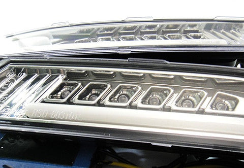 LED Daytime Running Light Sidelight White Amber Turn Signal Indicator Kit Clear 08-14 VW Scirocco