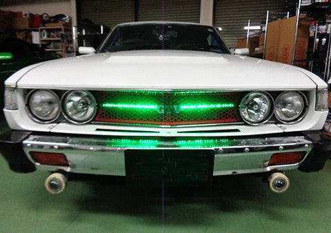 Universal 7-Color 48 SMD RGB LED Scanner Light Glowing Knight Rider kit Black Remote