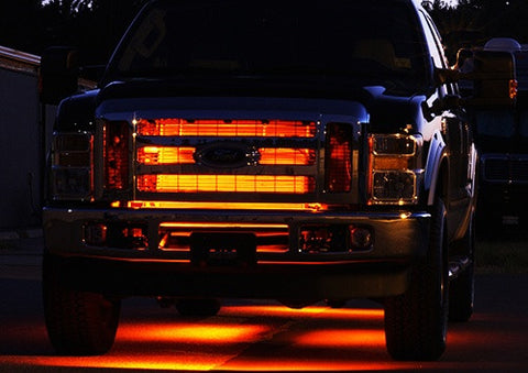 Universal 7-Color 48 SMD RGB LED Scanner Light Glowing Knight Rider kit Black Remote