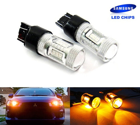 2x 15 SAMSUNG High Power 2835 SMD LED 182 3156 P27W 180 3157 3057 P27/7W Light bulb 15W amber