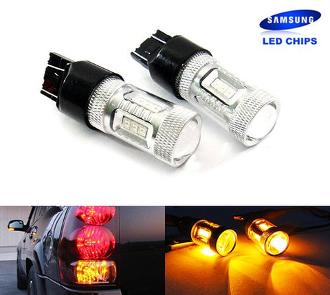 2x 15 SAMSUNG High Power 2835 SMD LED 182 3156 P27W 180 3157 3057 P27/7W Light bulb 15W amber
