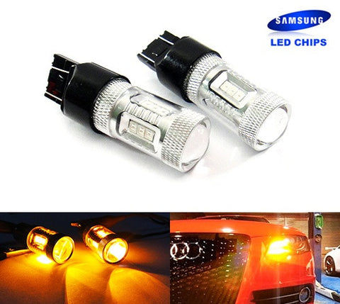 2x 15 SAMSUNG High Power 2835 SMD LED 182 3156 P27W 180 3157 3057 P27/7W Light bulb 15W amber