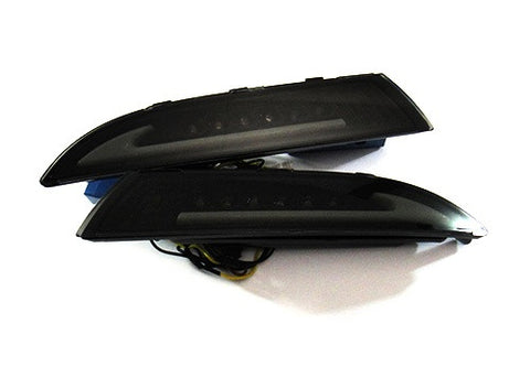 LED Daytime Running Light Sidelight White Amber Turn Signal Indicator Kit Smoked 08-14 VW Scirocco