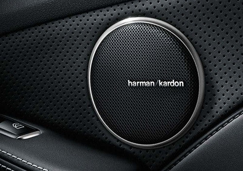 8x harman kardon style aluminium emblem badge sticker chrome 43x5mm