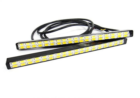 2x Universal Euro style Switchback White/Amber 36 SAMSUNG SMD LED Daytime Running Light DRL Fog Lamp