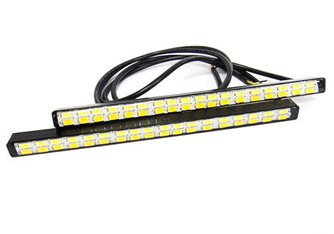 2x Universal Euro style Switchback White/Amber 36 SAMSUNG SMD LED Daytime Running Light DRL Fog Lamp