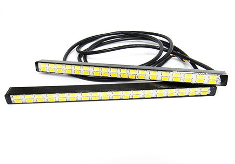 2x Universal Euro style Switchback White/Amber 36 SAMSUNG SMD LED Daytime Running Light DRL Fog Lamp