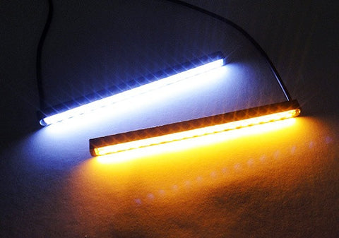 2x Universal Euro style Switchback White/Amber 36 SAMSUNG SMD LED Daytime Running Light DRL Fog Lamp