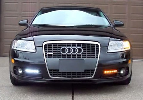 2x Universal Euro style Switchback White/Amber 36 SAMSUNG SMD LED Daytime Running Light DRL Fog Lamp