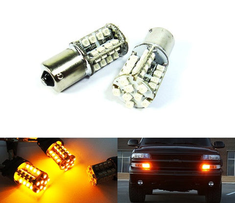 2 pieces of 40 SMD LED 382 (P21W) 1156 7506 BA15s Light bulb amber