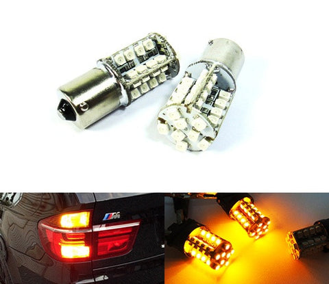 2 pieces of 40 SMD LED 382 (P21W) 1156 7506 BA15s Light bulb amber