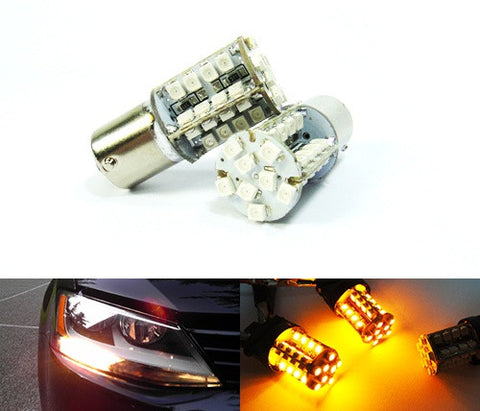 2 pieces of 40 SMD LED 382 (P21W) 1156 7506 BA15s Light bulb amber