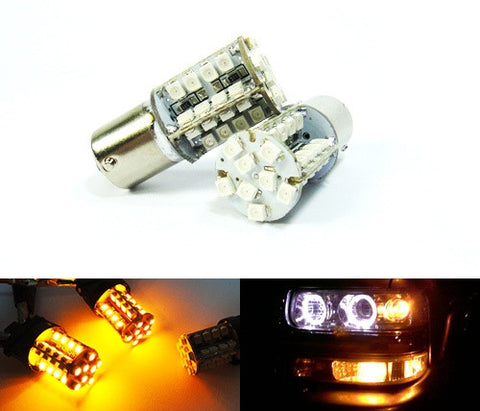 2 pieces of 40 SMD LED 382 (P21W) 1156 7506 BA15s Light bulb amber