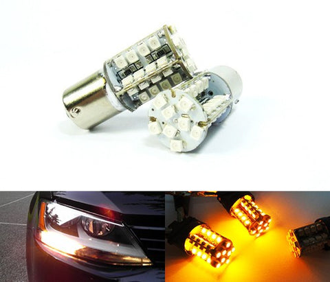 2 pieces of 40 SMD LED 382 (P21W) 1156 7506 BA15s Light bulb amber