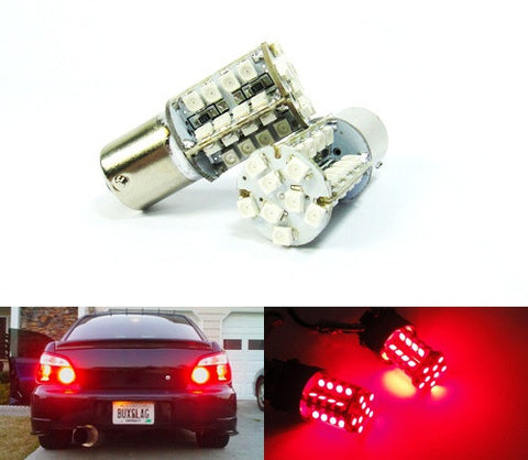 2 pieces of 40 SMD LED 382 (P21W) 1156 7506 BA15s Light bulb red