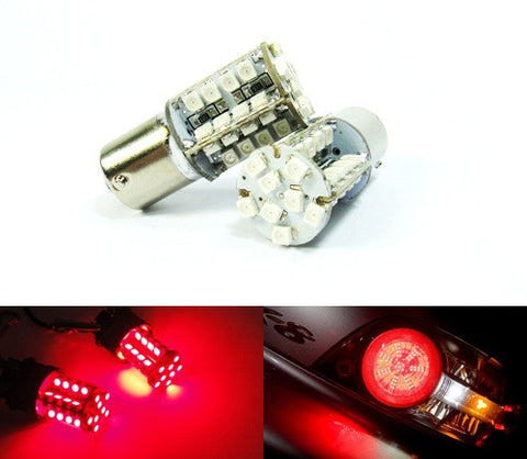 2 pieces of 40 SMD LED 382 (P21W) 1156 7506 BA15s Light bulb red