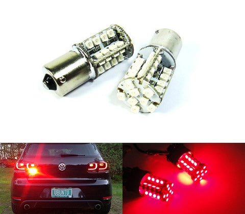 2 pieces of 40 SMD LED 382 (P21W) 1156 7506 BA15s Light bulb red
