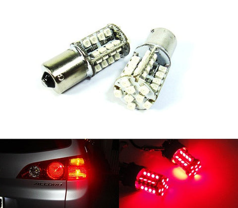 2 pieces of 40 SMD LED 382 (P21W) 1156 7506 BA15s Light bulb red