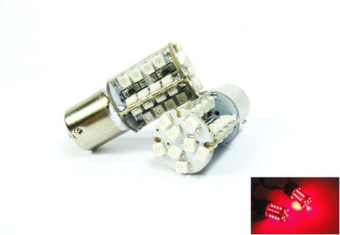 2 pieces of 40 SMD LED 382 (P21W) 1156 7506 BA15s Light bulb red