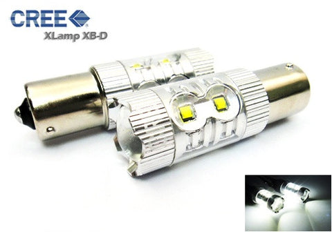 2 pieces of 382 (P21W) 1156 7506 BA15s 10X CREE XB-D LED Projector Light bulb 50W white