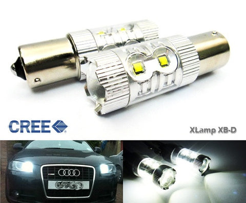 2 pieces of 382 (P21W) 1156 7506 BA15s 10X CREE XB-D LED Projector Light bulb 50W white