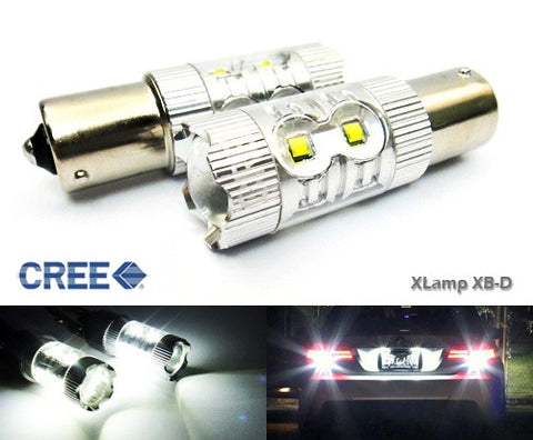 2 pieces of 382 (P21W) 1156 7506 BA15s 10X CREE XB-D LED Projector Light bulb 50W white