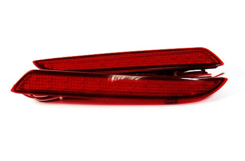 2x LED Bumper Reflector Red lens Tail Brake Light lamp Red Honda type I