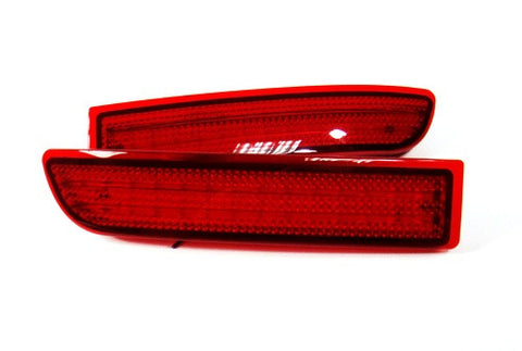 2x LED Bumper Reflector Red lens Tail Brake Light lamp Red Alphard Estima