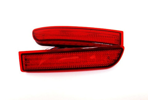 2x LED Bumper Reflector Red lens Tail Brake Light lamp Red Alphard Estima