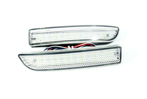 2x LED Bumper Reflector Red lens Tail Brake Light Red Backup lamp White Alphard Estima