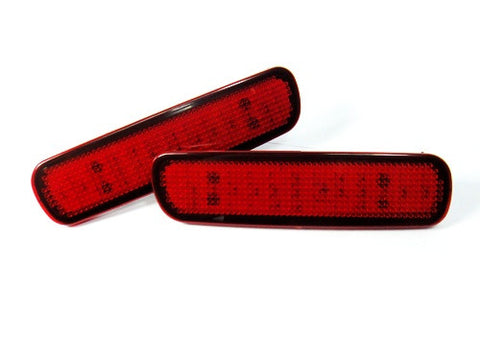 2x LED Bumper Reflector Red lens Tail Brake Light lamp Red 98-07 LX470 Land Cruiser