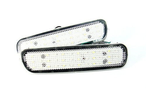 2x LED Bumper Reflector Clear lens Tail Brake Light Red Backup lamp White 98-07 LX470 Land Cruiser