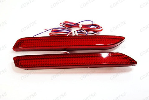2 pieces of LED Bumper Reflector Red lens Tail Brake Light lamp Red Alphard 08+